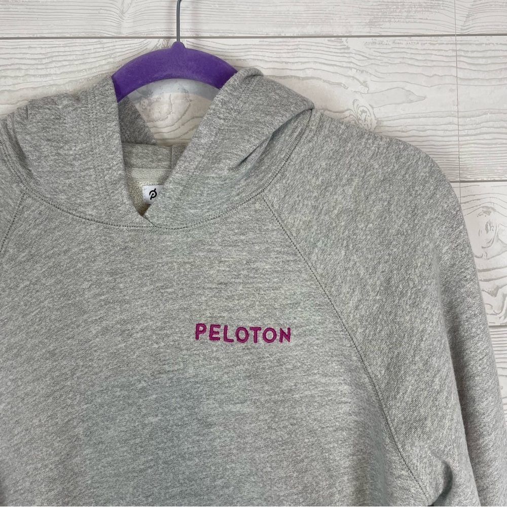 Peloton Together We Ride For Embroidered Hoodie Size Medium Gray - Picture 3 of 9